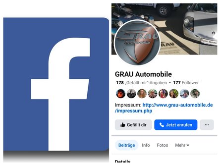 Grau Automobile ist auch auf Facebook
